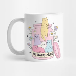 BOHO FLORAL CAT PILLS Mug